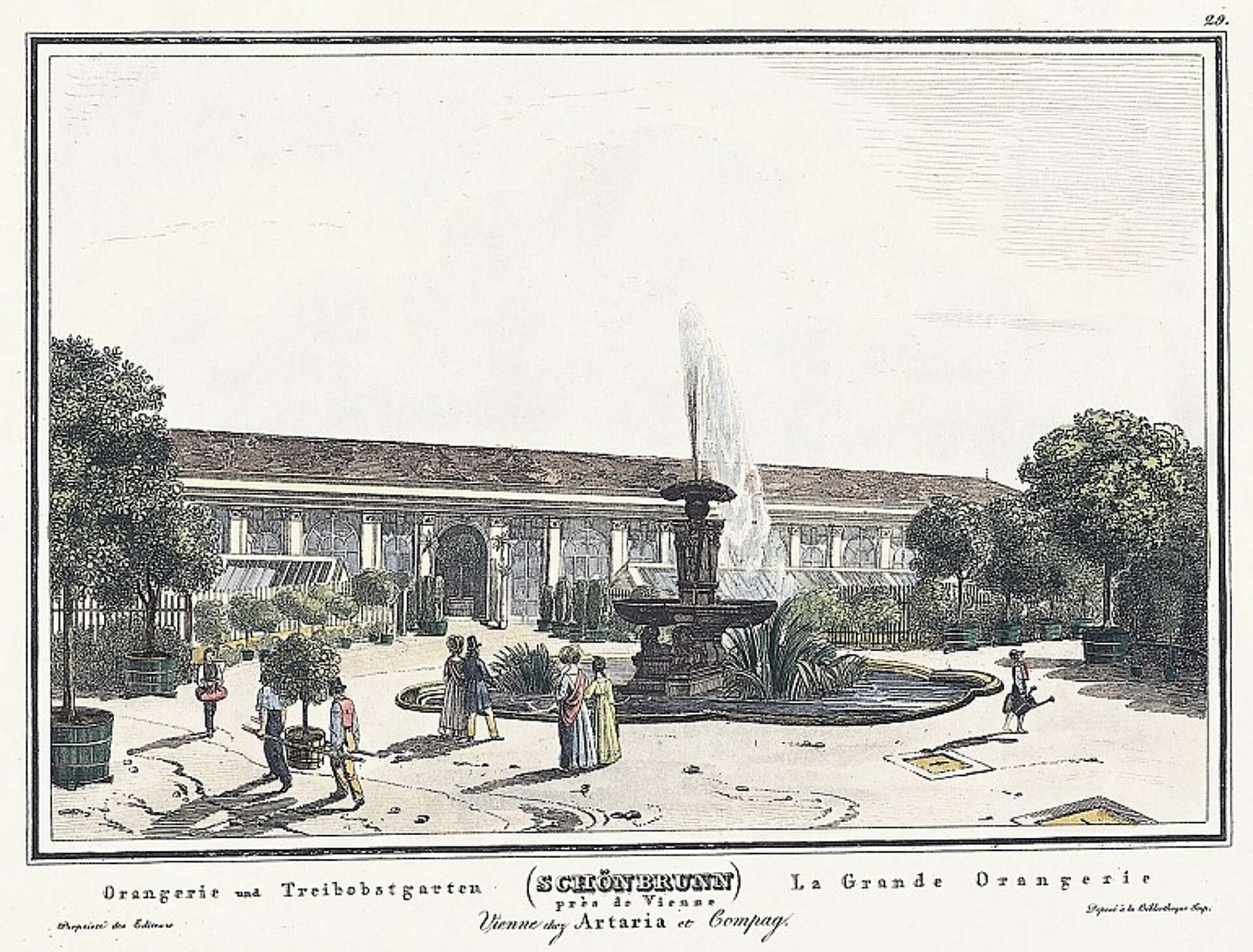 Orangerie und Treibobstgarten Kupferstich